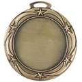 Medal, "Insert Holder" Star Design - 2-3/4" Dia